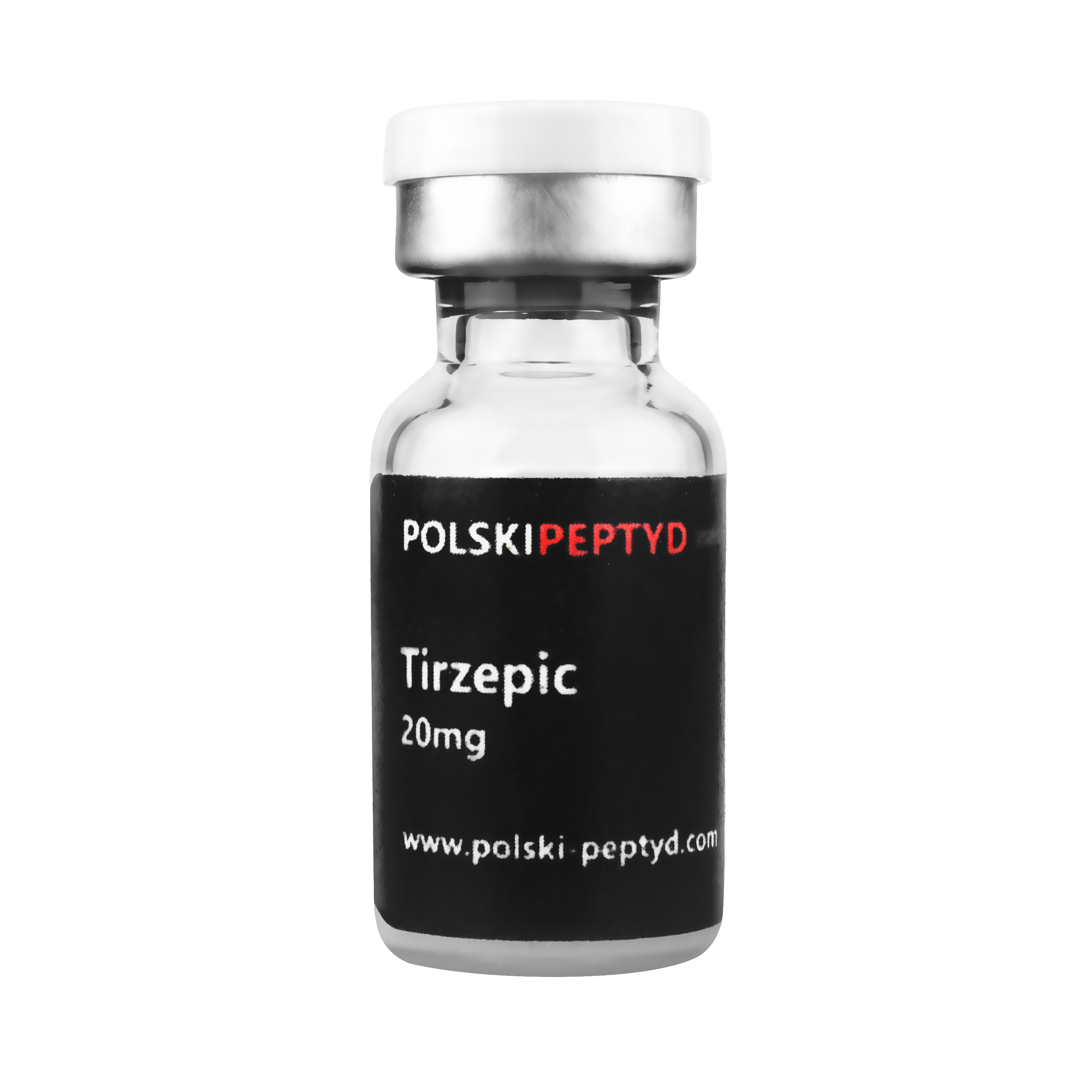 Fiolka przebadanego peptydu Tirzepic 20mg (GLP-1 + GIP) o wysokiej jakości.
